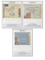 Polish Refugee Camp - Karachi - India: 1944 Three Covers Sent To Lt. Colonel Stanistaw Sokotowski, Censored, Examiner DH - Autres & Non Classés