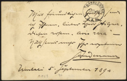 1894 (17 Sep) Mashonaland 1½d Card To Johannesburg, Cancelled By '828' Barred Numeral Showing 'SALISBURY/MASHONALAND' An - Andere & Zonder Classificatie
