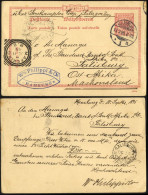 Incoming Mail 1895 (13 Sep) German 10pf Card From Hamburg To Salisbury, Marked 'uber Southampton, Cap, Delagoa Bay' Show - Autres & Non Classés