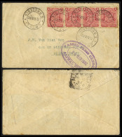 1902 (12 Mar) Envelope To Aliwal North, Bearing 1898 Arms 1d Strip Of Four, Tied By 'UMTALI/S.RHODESIA' Double Ring D/st - Andere & Zonder Classificatie