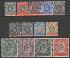 1904 CCA & CCC Set, Fine M (4a Small Tone), SG.32/44, Cat. £250 (13) - Other & Unclassified