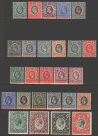 1905-11 MCCA Set, Fine M, SG.45/53, 1909 MCCA Pair Fine M, SG.58/9, 1912-19 MCCA Set + 2a Dull Purple & Violet Purple, F - Autres & Non Classés