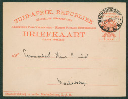 BOER WAR 1900 1d Letter Card, Posted Locally And Cancelled 'MACHADODORP 20 AUG 00. The Message On The Back Is In Afrikaa - Autres & Non Classés