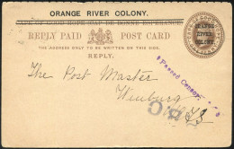 BOER WAR 1902 Censored Reply Part Of A Reply Paid Card, Cancelled Brandfort FE.11.02, Writers Address Etc. Mrs A. Prinsl - Andere & Zonder Classificatie