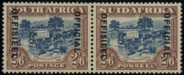 OFFICIALS 1930-47 2/6d Blue & Brown, Variety 'Diaeresis Over Second E Of OFFISIEEL' On The Afrikaans Stamp, Pair Fine M, - Other & Unclassified