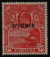 1911 KEVII 1d 'Wharf' (Type 14) MCCA, The Unissued Stamp, Printed In Error, Optd SPECIMEN (Type D12_ For UPU Distributio - Autres & Non Classés