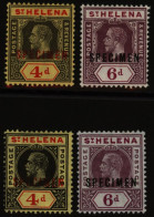 1912 KGV 4d & 6d On Chalky Paper Optd SPECIMEN Large Part O.g, SG.83s/4s, Also The 1913 Set On Ordinary Paper Optd SPECI - Autres & Non Classés