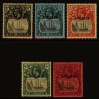 1922-37 MCCA Set Of Five Optd SPECIMEN, Large Part O.g, 4d With One Short Perf, Attractive Set With Fresh Colours, SG.92 - Sonstige & Ohne Zuordnung