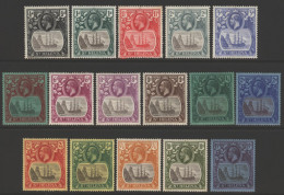 1922-37 MSCA Set, Fine M, SG.97/113, Cat. £1525 (16) - Autres & Non Classés