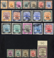 OFFICIALS 1922 'SG' Punctured Set M, SG.O21/4, 1927-30 10p Black & Reddish Purple - Top Marginal Example UM, Gum Toned,  - Other & Unclassified