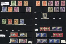 1933-60's M & U Collection On Hagner Leaves Incl. 1933 Set To 6d + 2/6d M, Vals To 3d U, 1935 Jubilee Set M & U, 1938-54 - Andere & Zonder Classificatie