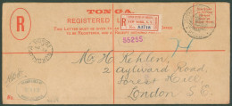 1901 Reg Letter 4d Envelope (H & G C8) Sent To London & Cancelled With A Govt Free Frank With 'Nukualofa Tonga No. 113'  - Other & Unclassified