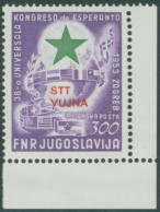 Allied Military Govt 1953 Air Esperanto Conference 300d Green & Lilac (instead Of Green & Violet) UM Corner Marginal Exa - Autres & Non Classés