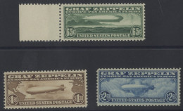 1930 Zeppelin Set, UM (usual Faint Sheet Gum Lines), Well Centred, Extremely Fine. (3) SG.A687-689, Cat. £1400, Scott 00 - Sonstige & Ohne Zuordnung