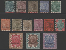 1895-96 Optd Set, Less 1r Slate, Odd Imperfection I.e Gum Creases Etc. Good Appearance. SG.3/21. (14) Cat. £460++ - Sonstige & Ohne Zuordnung