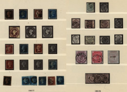 1840-1970 UM, M & U Collection In Lindner Hingeless Printed Album, Incl. 1840 1d (2) Both U, Red MC, Four Margins, 2d Bl - Other & Unclassified