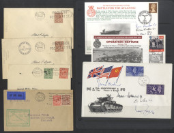 RANGE In A Packet With 1928 Flying Boat Cover, A Group Of Three 1929-32 'Paquebots', 1970 WWII Anniv Cover Signed By Thr - Other & Unclassified