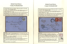 NORTHUMBERLAND (NEWCASTLE UPON TYNE) Foreign Mail 1850-81 With Five Items To France At Different Rates Incl. (1869) Addi - Other & Unclassified