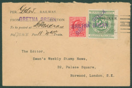 1905 Cover From Gretna Green To St. Pancras Then On To Norwood Franked 1d KEVII And GLASGOW SOUTH WESTERN RWY 2d Green A - Other & Unclassified