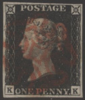 Plate 1b KK, Four Good Margins, Fine Red MC. (1) - Other & Unclassified