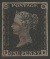 Plate 1b SB, Four Good Even Margins, Very Fine Red MC. (1) - Other & Unclassified