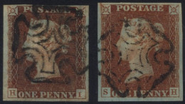 Plate 5 HI & Plate 9 SH, Both With Four Good Margins & Fine Black MC's. (2) - Other & Unclassified