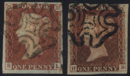 Plate 10 SL & Plate 11 HB, Both Good Four Margins With Fine Black MC's. (2) - Other & Unclassified