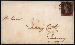 1841 Oct 28th Envelope From Edinburgh To Inverary, Franked 1d Red From Black Pl.11 GI, Clear To Large Margins, Tied Blac - Andere & Zonder Classificatie