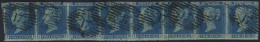 Plate 3 STRIP OF EIGHT IE-IL, Mainly Clear Margins All Round, Although Close Along Top - Not Into Design, IG With Repair - Sonstige & Ohne Zuordnung