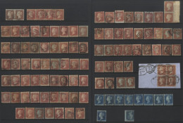 1854-61 Unsorted Range Of 1d & 2d Stars On Hagner Leaves 1d Value (97) With Cancellation Interest Incl. Green Cancel, Sc - Autres & Non Classés