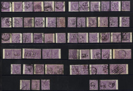 1867-80 Wmk Spray 6d Mauve Pl.9 Good To VFU Examples (33) Incl. Wing Margins, Pairs Etc. Odd Perf Faults, Several Attrac - Autres & Non Classés