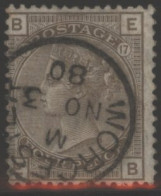 1880 Wmk Larger Garter 4d Grey Brown Pl.17, Superb Used With 'Worcester' C.d.s NOV.30.80, Centred Low To Left, SG.154, C - Altri & Non Classificati