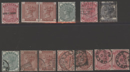 1880-81 ½d, 1d (2), 1½d (2), 2d Pair & Single 5d Good To VFU, Also ½d M, 1d M - Pair & 2d Optd SPECIMEN, SG.164/169, Cat - Other & Unclassified