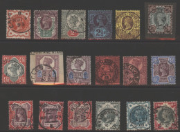 1887 Jubilee ½d To 1s Incl. 5d Die I & II, Extra 6d & 10d Shades All With Five Cancels, SG.197/21 Incl. SG.207, Cat. £64 - Otros & Sin Clasificación