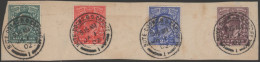 1902 DLR ½d, 1d, 2½d & 6d Together On Piece, Each Tied By 'BUTE DOCKS B.O CARDIFF' Double Ring C.d.s. For JA.01.02 - The - Otros & Sin Clasificación