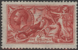 1915 DLR 5s Bright Carmine, Fine M, Centred Slightly High To Right, SG.409. (1) Cat. £650 - Andere & Zonder Classificatie