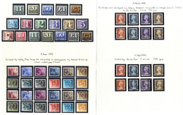 QEII Collection Of M & VFU On Leaves Incl. Wildings 1958 Multiple Crowns Set UM And FU, 1960 Wildings Phosphor Set UM &  - Other & Unclassified