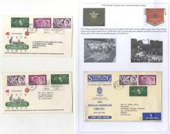 1958 Commonwealth Games FDC's (3) Illustrated Typed Addresses Official Cover, Empire Slogan Cancels For Empire Games Vil - Andere & Zonder Classificatie