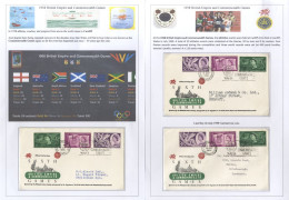 1958 Commonwealth Games FDC's (3) Official Illustrated With The Games Slogan Cancels From Empire Games Village/Barry, Ll - Other & Unclassified