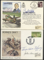 1970 Illustrated Rorke's Drift Cover Signed By Beharry And Kennealy (both V.C Holders), Also 1978 Illustrated Sir Frank  - Andere & Zonder Classificatie