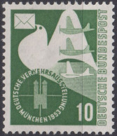 1953 Deutschland > BRD, **  Mi:DE 168, Sn:DE 699, Yt:DE 54, Flugwesen, Deutsche Verkehrsausstellung, München - Ungebraucht