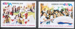 Cuba, 2010, Mi 5353-5354, 20th Anniversary Of Children's Theatre "La Colmenita", Dance, 2v, MNH - Danse