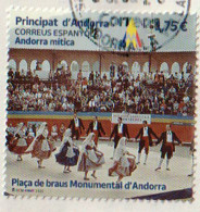 2022: "Andorra Mítica", Plaça De Braus Monumental D'Andorra Timbre Oblitéré 1ère Qualité (danses Folkloriques) - Usati