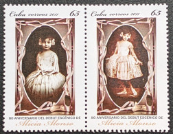 Cuba, 2011, Mi 5559-5560, Ballet - 80th Anniversary Of The Stage Debut Of Alicia Alonso, Strip Of 2, MNH - Danse