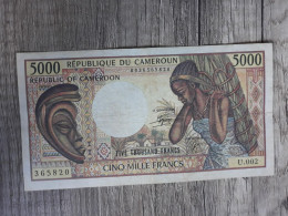 CAMEROON 5000 FRANCS 1984 ND P 22 USED USADO - Camerun