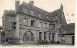 62. BARLIN . Mairie Et Ecole Des Garçons., Animée. Carte  Vierge - Barlin