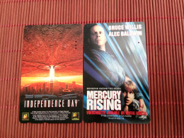2 Phonecards Idenpendence Day + Mercuy Risning UsedRare ! - Kino