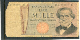 ITALY/ITALIA - 1000  LIRE   VERDI  BANKNOTE - 1.000 Lire