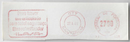 Portugal 1988 Fragment Meter Stamp Frama To Brake An Articulated Vehicle With Complete Safety Decelerating Axle Ilasa - Briefe U. Dokumente