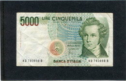 ITALY/ITALIA - 5000  LIRE  BELLINI  BANKNOTE - 5.000 Lire